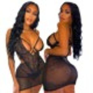 2 pc sheer black new in wrapping